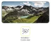 A product image showing a smartphone screen displaying a mountain landscape, with a graphic icon and text below. Produktbild-Vorschau