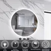 LED Badspiegel Rund 50cm mit Touch/Wandschalter Kaltweiß Produktbild-Vorschau 1