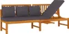vidaXL Lehátko s šedými polštáři 200x60x75 cm Masivní dřevo Náhled obrázku produktu 1