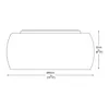 A technical drawing of a ceiling light with dimensions. Produktbild-Vorschau