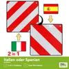 Warntafel 2in1 für Spanien und Italien, Aluminium Produktbild-Vorschau 3