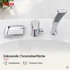 Badewannenarmatur 3-Loch Einhebelmischer Set mit Handbrause Produktbild-Vorschau 11