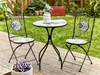 BELIANI Gartentisch Schwarz u. Blau aus Metall Mosaik Produktbild-Vorschau 2
