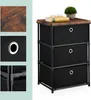 Relaxdays Kommode, 3 Stoffschubladen, Metall, Holzoptik, Produktbild-Vorschau 7