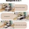OKWISH Canapé-Lit 3-en-1 - Avec Dossier Réglable 5 Voir les images du produit 6