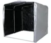 An empty silver and black storage shed. Produktbild-Vorschau