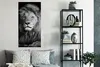 MuchoWow® Poster Wildlife - Löwe - Schwarz - Weiß 60x120 cm Produktbild-Vorschau 4