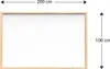 Magnetisches Whiteboard mit Naturholzrahmen 200x100cm Produktbild-Vorschau 5