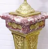 Casa Padrino Barock Vasen mit Marmor Säulen Set Rot / Gold Produktbild-Vorschau 4