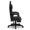 A side view of a black gaming chair on a white background. Anteprima dell’immagine prodotto