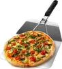 com-four® Pizzaschaufel aus rostfreiem Edelstahl - Pizza- Produktbild-Vorschau 1