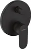 A black matte shower faucet with a lever handle and a separate knob. Produktbild-Vorschau