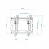 A technical drawing of a TV wall mount with dimensions and angles indicated. Podgląd zdjęcia produktu