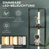 Lampadaire LED HOMCOM 24 W avec 4 étagères, culot E27, pour Voir les images du produit 5
