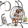 Juskys Doppelhängesessel Aria - Polyrattan Hängesessel mit Produktbild-Vorschau 1