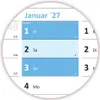 XXL Wandkalender DIN A0 2027 (blau2) große Tageskästchen Produktbild-Vorschau 2