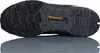 The sole of a black and gray Adidas Terrex hiking shoe is shown against a white background, with a reflection underneath. Produktbild-Vorschau