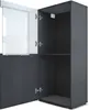 Vladon Stand-/Hänge Vitrine Movie, Schwarz matt/Brombeer Produktbild-Vorschau 3
