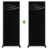 Set mit 2 Dekorplatten VELETA Schwarz H.160cm mit Mustern Produktbild-Vorschau 1