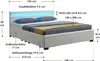 Juskys Polsterbett Lyon 140 x 200 cm weiß – Bettgestell mit Produktbild-Vorschau 3