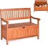 2-Sitzer Gartenbank mit Strauraum, Sitzbank aus Massivholz Produktbild-Vorschau 1