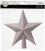 Bruchfeste Weihnachtsbaumspitze Stern Puderrosa mit Glitter Produktbild-Vorschau 4