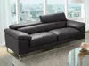 Ledersofa 3-Sitzer - Anthrazit - SOLANGE Produktbild-Vorschau 10