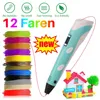 DIY Kinder 3D Stifte Set 3D Druckstift 36m 12Farben PLA Produktbild-Vorschau 3