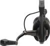 A side view of a black and gray fishing reel against a white background. Produktbild-Vorschau