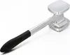 A silver meat tenderizer with a black handle is shown against a white background. Produktbild-Vorschau