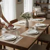 Platzdeckchen-Set 6-tlg. Kunstleder grau/beige 30x43 cm Productafbeelding-voorbeeld