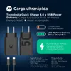 Motorola TurboPower Charger Duo 50W USB-A a USB-C čierna Náhľad obrázku produktu 23