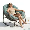 LVHOM sedia a dondolo da giardino con cuscino imbottito, Anteprima dell’immagine prodotto 1