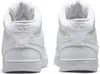 The back view of two white Nike Court Vision Mid Nn sneakers. Náhľad obrázku produktu
