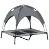 A gray dog bed with a canopy, shown against a white background. Náhled obrázku produktu