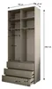 MEBLE KRYSPOL Inova 1 2D3SZ, 236,7x100x47cm - Kaschmir, Produktbild-Vorschau 3