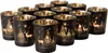 12er Set Teelichthalter Weihnachten Glas Windlicht Produktbild-Vorschau 1