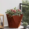 vidaXL květináč Rusty 50 x 50 x 50 cm Ocel odolná proti Náhled obrázku produktu 1