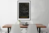 MuchoWow® Gerahmtes Poster Delmenhorst - Gold - Stadtplan - Produktbild-Vorschau 3