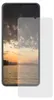 A smartphone screen protector is shown on top of a smartphone displaying a sunset. Produktbild-Vorschau