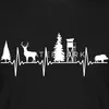 Spreadshirt Jäger EKG Herzschlag Wald Natur Männer T-Shirt, Produktbild-Vorschau 2
