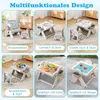 COSTWAY 6-in-1 Kinder-Tisch & Stuhl Set, Kindersitzgruppe Produktbild-Vorschau 6