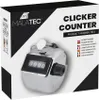The image shows the retail packaging of a clicker counter, with the product itself partially visible. Produktbild-Vorschau