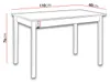 Tavolo da cucina 110x60 cm ARGYLE 2 - bianco Anteprima dell’immagine prodotto 2