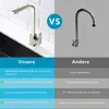 Comparison of two kitchen faucets, highlighting the features of one over the other. Produktbild-Vorschau