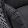 HOME DELUXE Polyrattan Hängesessel Kissen TWIN - Schwarz Produktbild-Vorschau 3