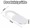 Silberne Webcam-Abdeckung mit ovalem Schiebemechanismus, mit Maßen von 18 mm Länge, 9 mm Breite und 0,8 mm Dicke Produktbild-Vorschau
