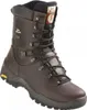 A brown leather winter boot with black laces and a yellow accent on the sole. Produktbild-Vorschau
