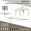Outsunny Faltpavillon 4 x 4 m, Gartenpavillon mit 4 Produktbild-Vorschau 5