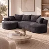 Sofa HWC-P19, kanapa 3-osobowa, sofa wypoczynkowa, obita Podgląd zdjęcia produktu 9